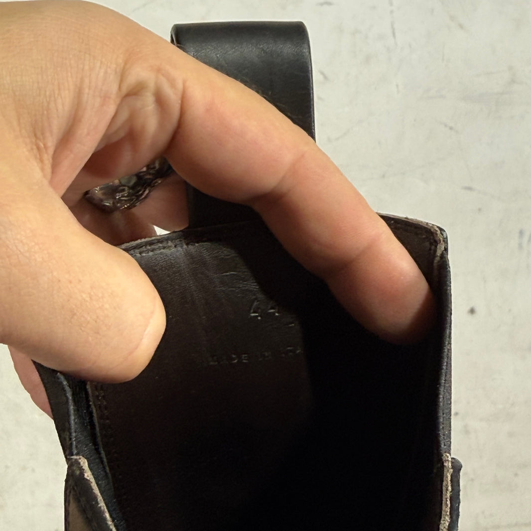 Bottega Veneta Green/Black Leather Tire Boots
