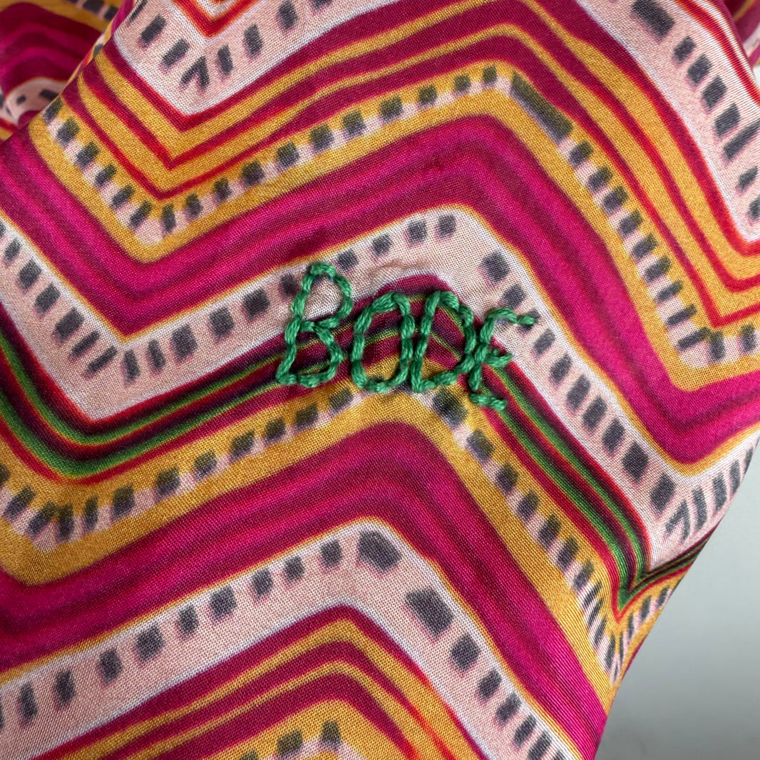 Bode Silk Zig Zag S/S Shirt