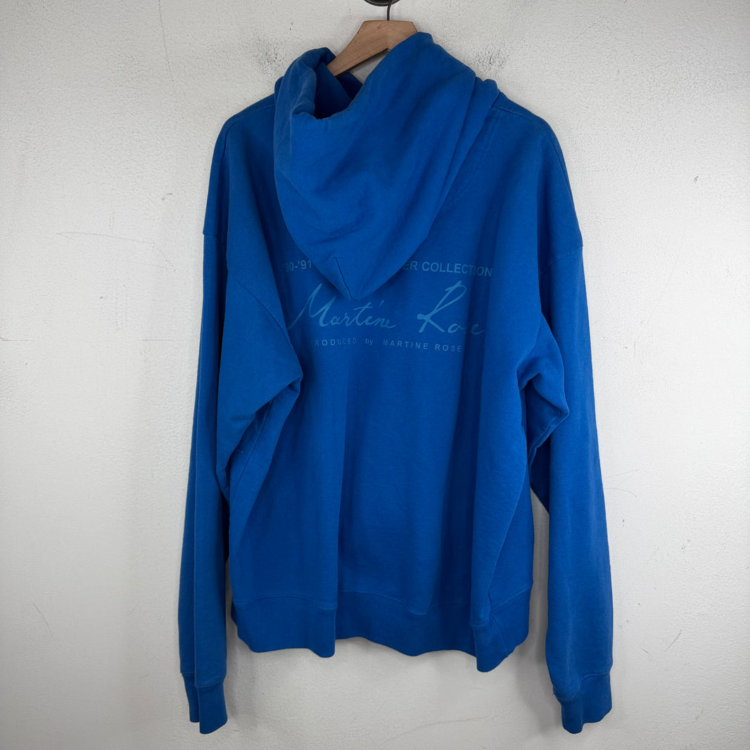 Martine Rose Blue Quiet Riot Hoodie