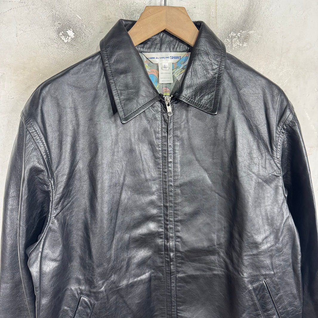 CDG Shirt x Marvel Leather Work Jacket