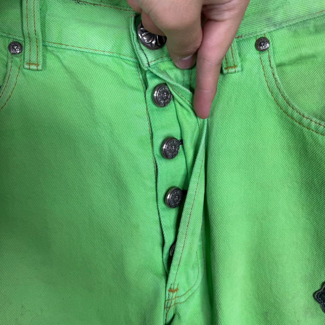 Chrome Hearts Levis Green Patch 501 Jeans