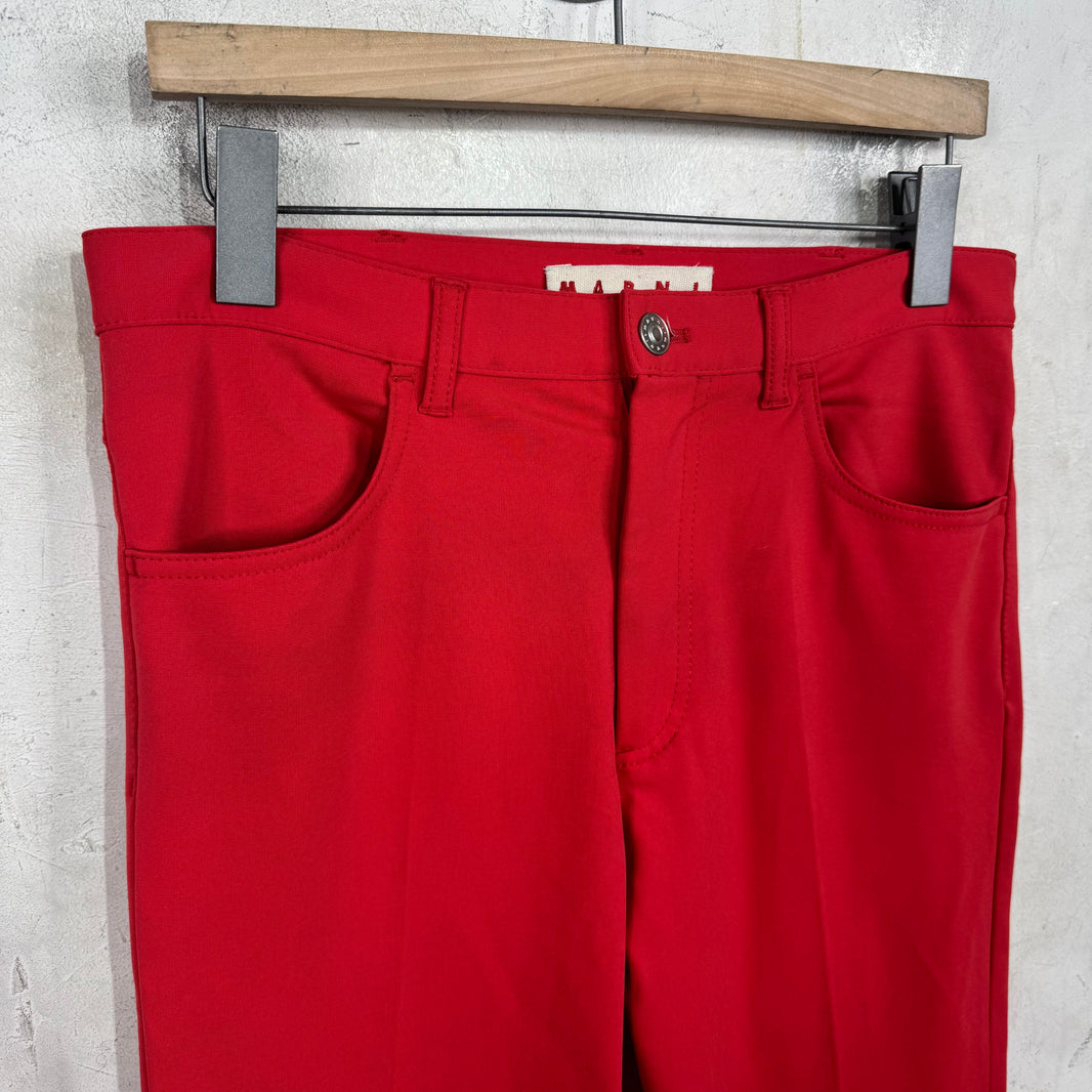 Marni Flared Red Trousers