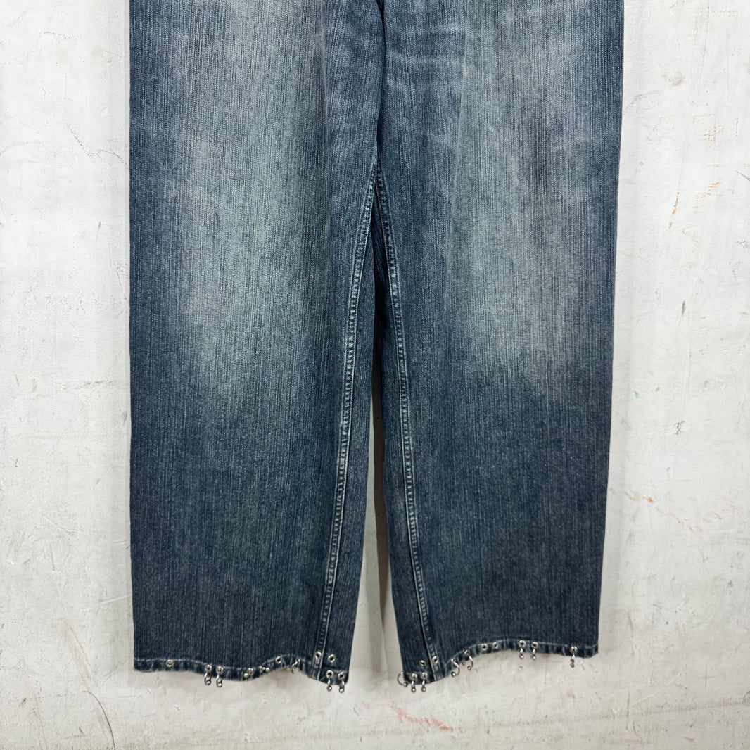 Balenciaga Dark Wash Sample Pierced Jeans
