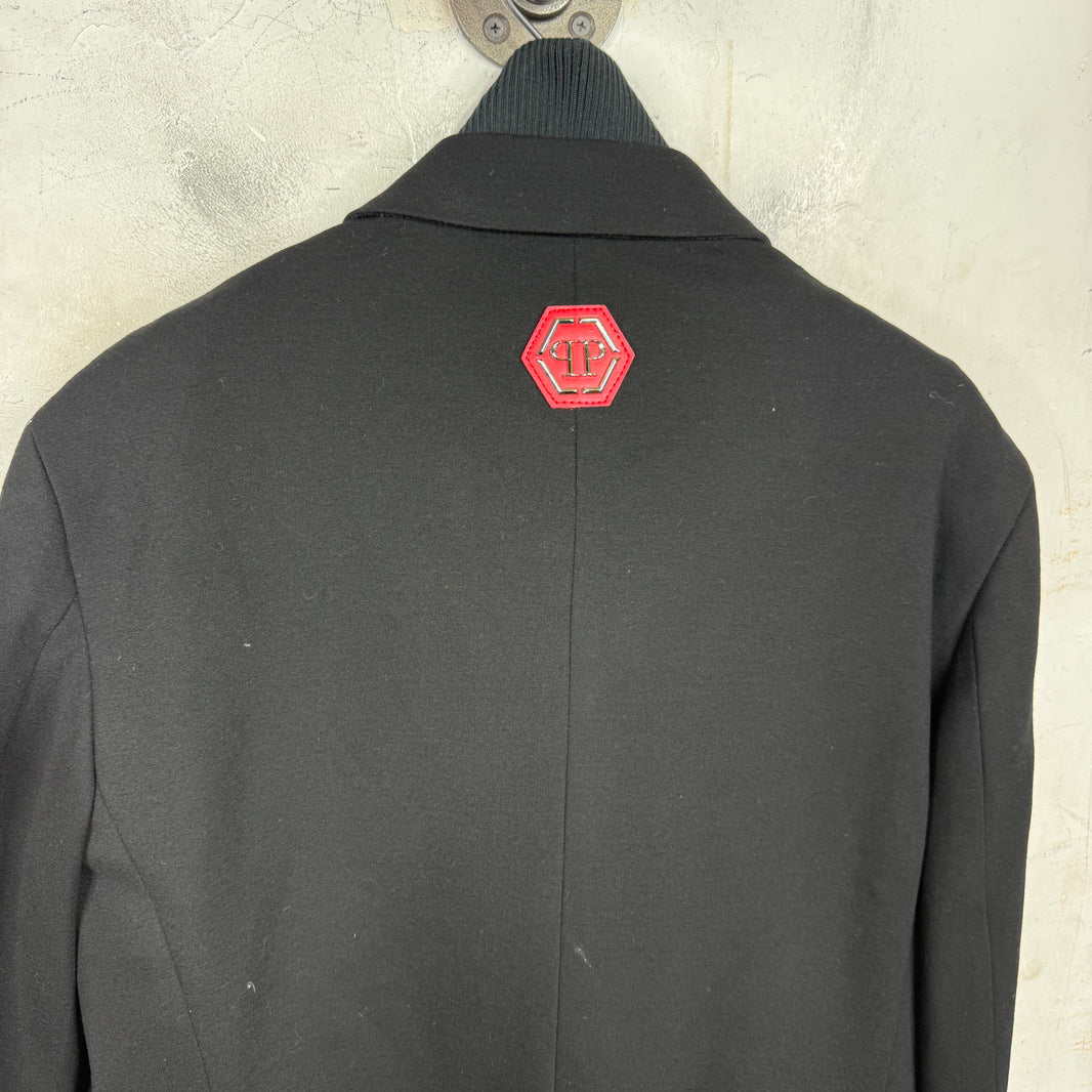 Philipp Plein Layered Knit Blazer Jacket