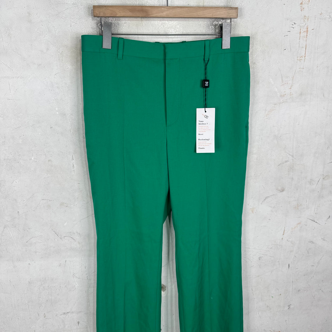 Balenciaga Green Pleated Trousers