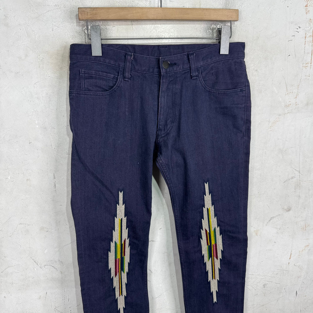 Number Nine Purple Aztec Jeans