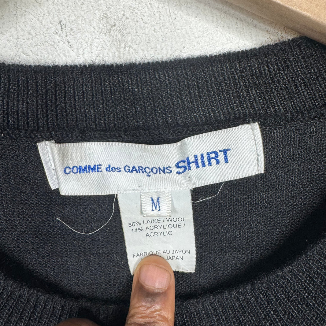 Comme Des Garçons Wool Patchwork Afroman Sweater