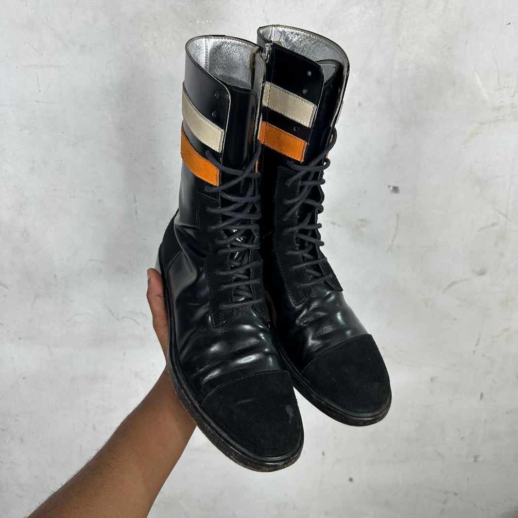 Raf Simons ‘16 Striped Combat Boots
