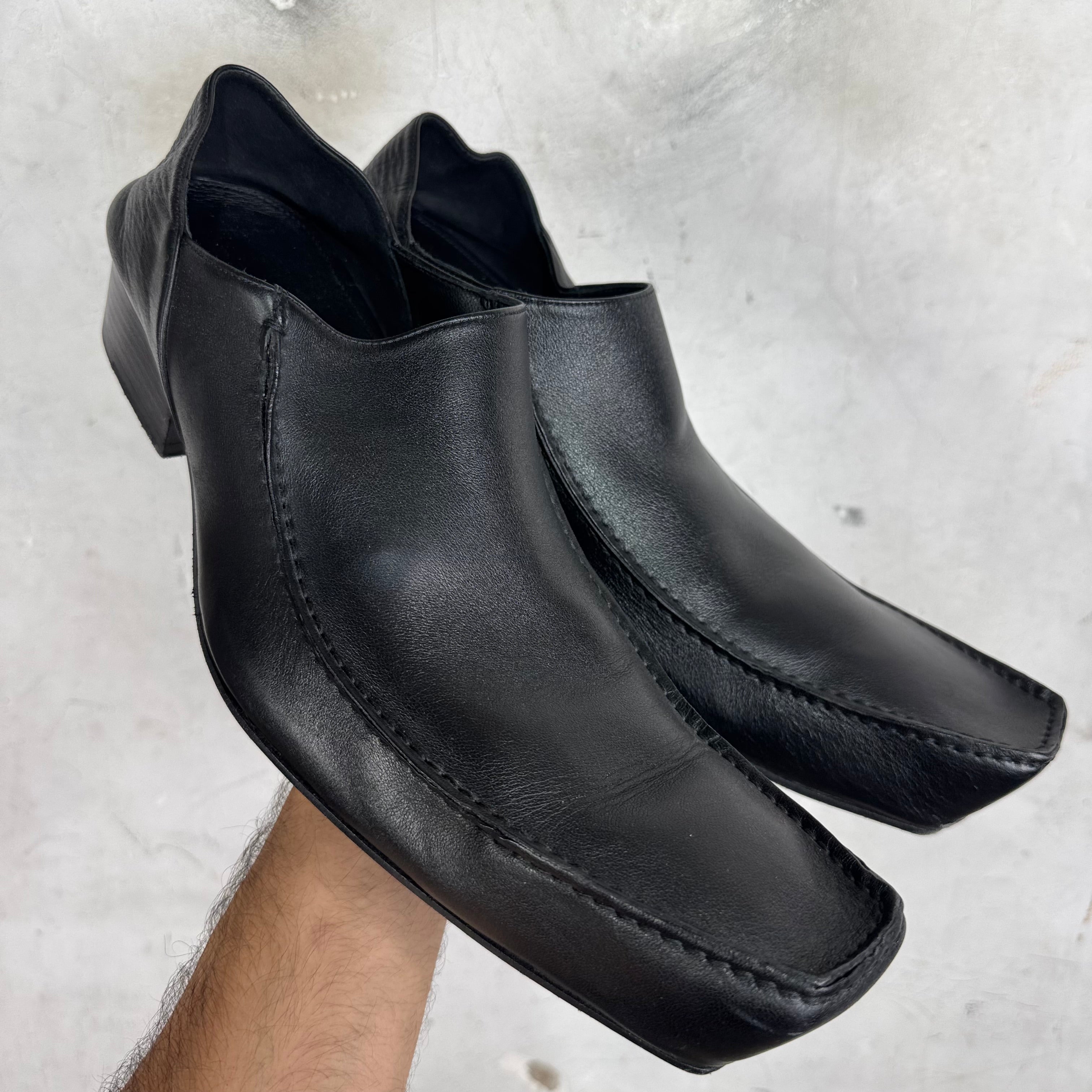 Balenciaga Black Leather Romeo Mules – www.Lukes.store