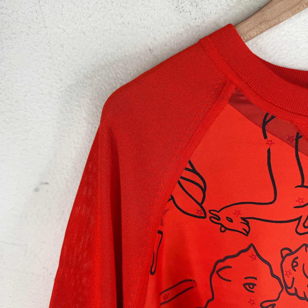 Hermes Red Constellations Sweater