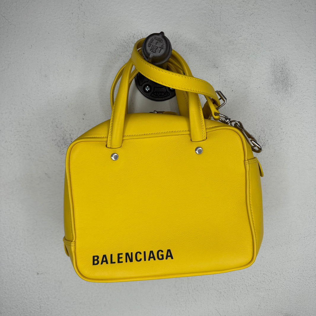 Balenciaga Yellow Square Triangle XS Bag