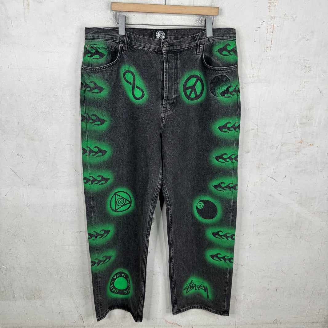Stussy x Dries Van Noten Stencil Jeans