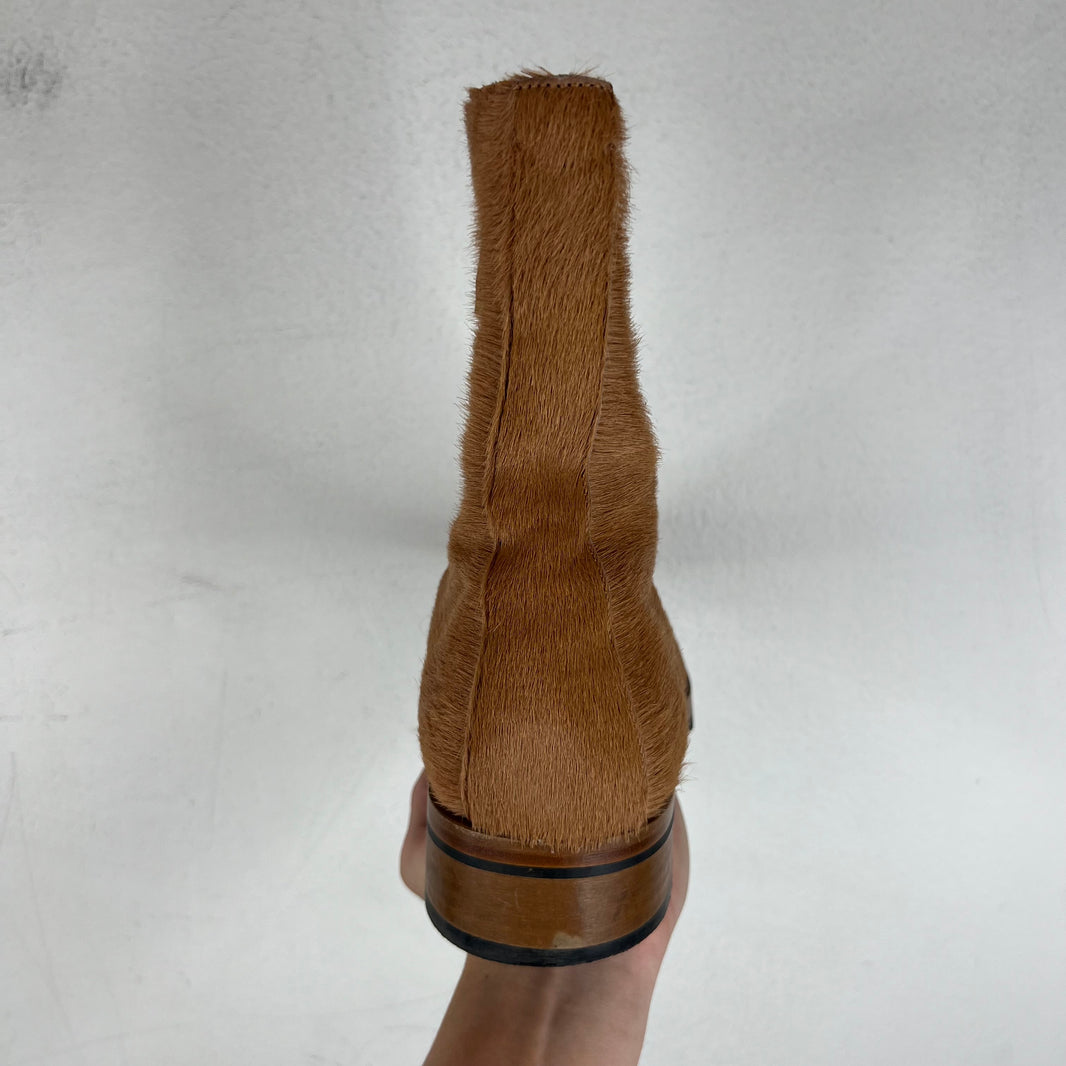 Our Legacy Pony Hair Caramel Camion Boots