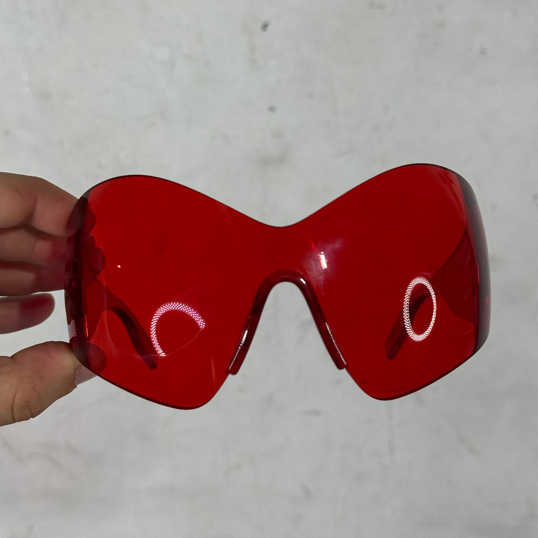 Balenciaga Red Butterfly Mask Sunglasses