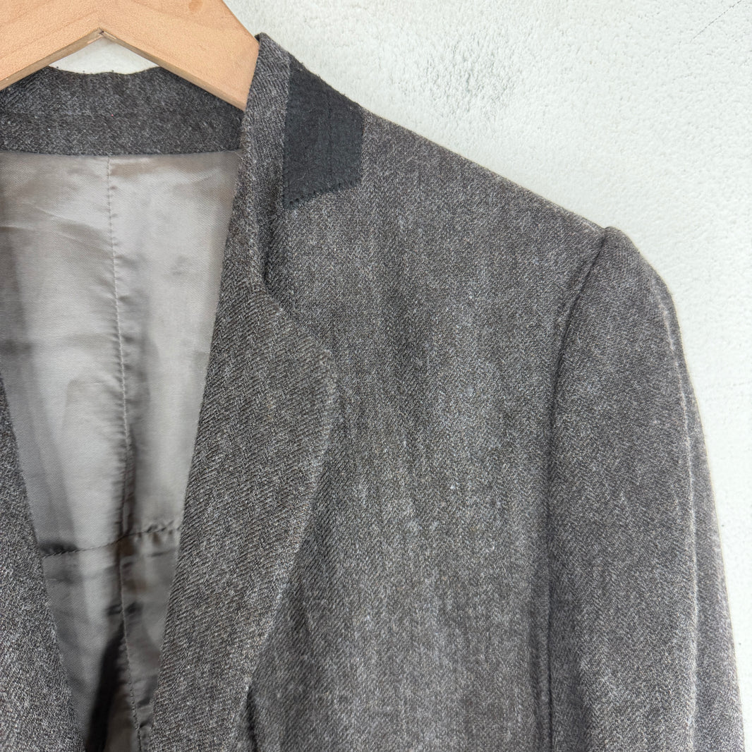 Rick Owens Wool Blend Single Button Blazer