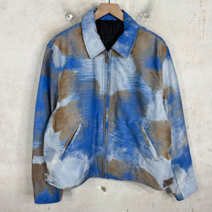 Stussy Cowhide Blue Leather Jacket