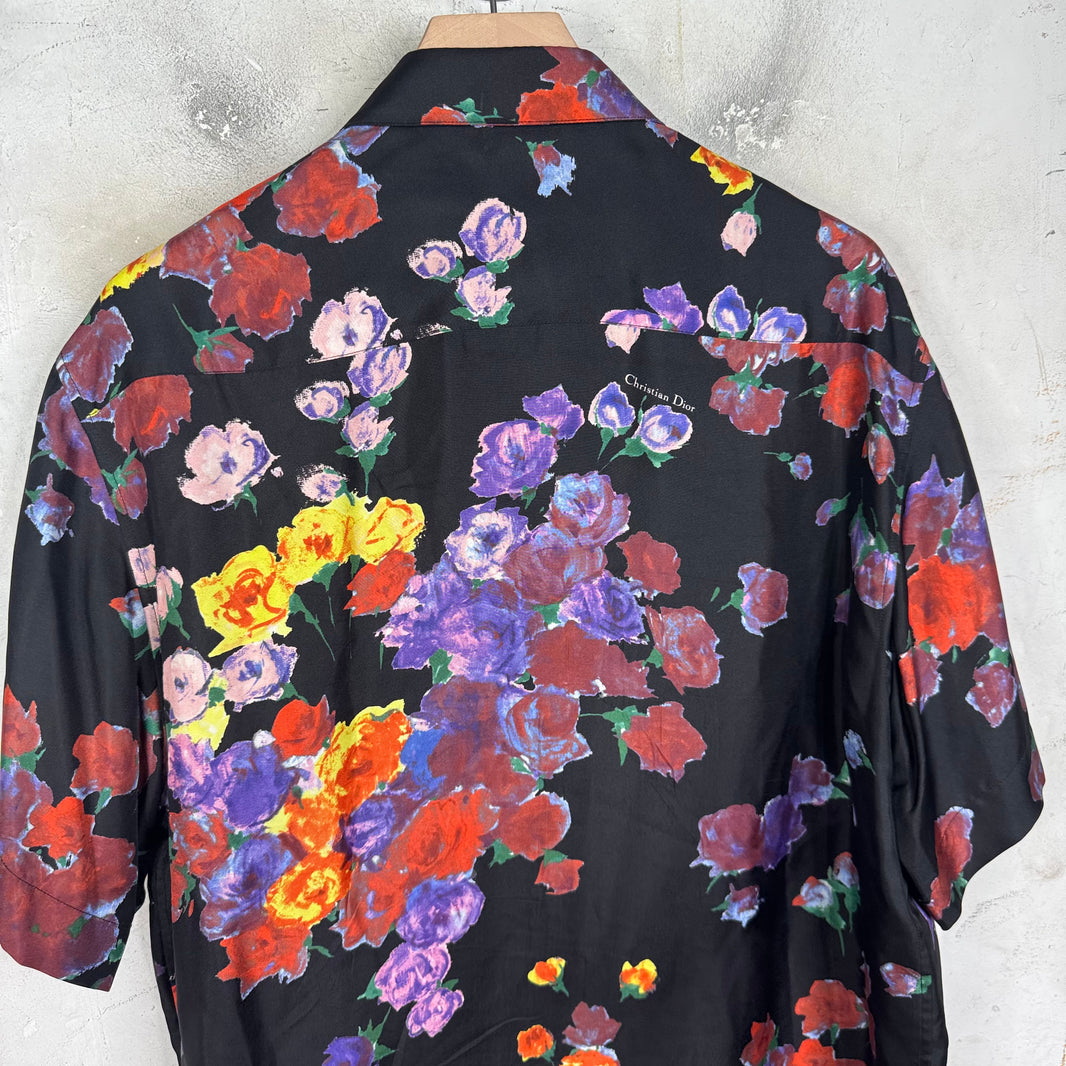 Dior Kaws Silk Floral Shirt