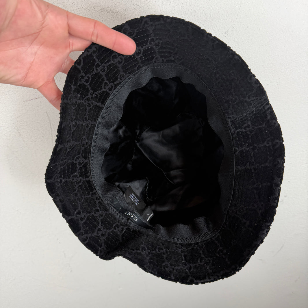 Gucci Suede Monogram Bucket Hat