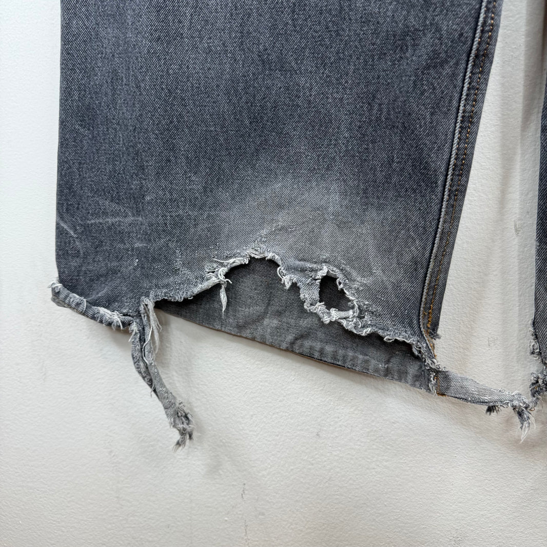 Diesel Black Distressed Baggy Jeans