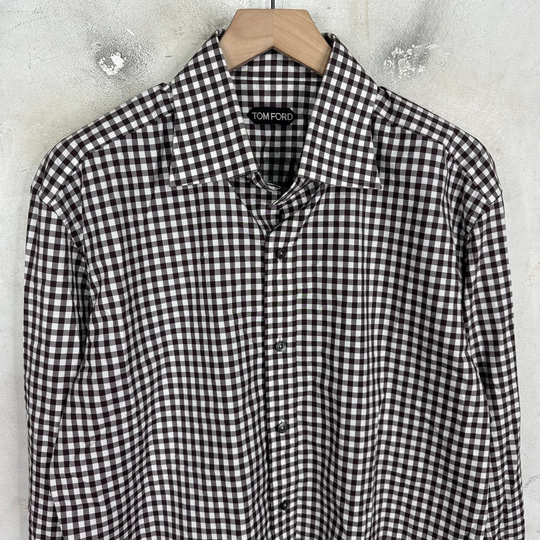 Tom Ford Brown Gingham Shirt