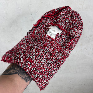 Margiela Red Speckled Knit Ski Mask