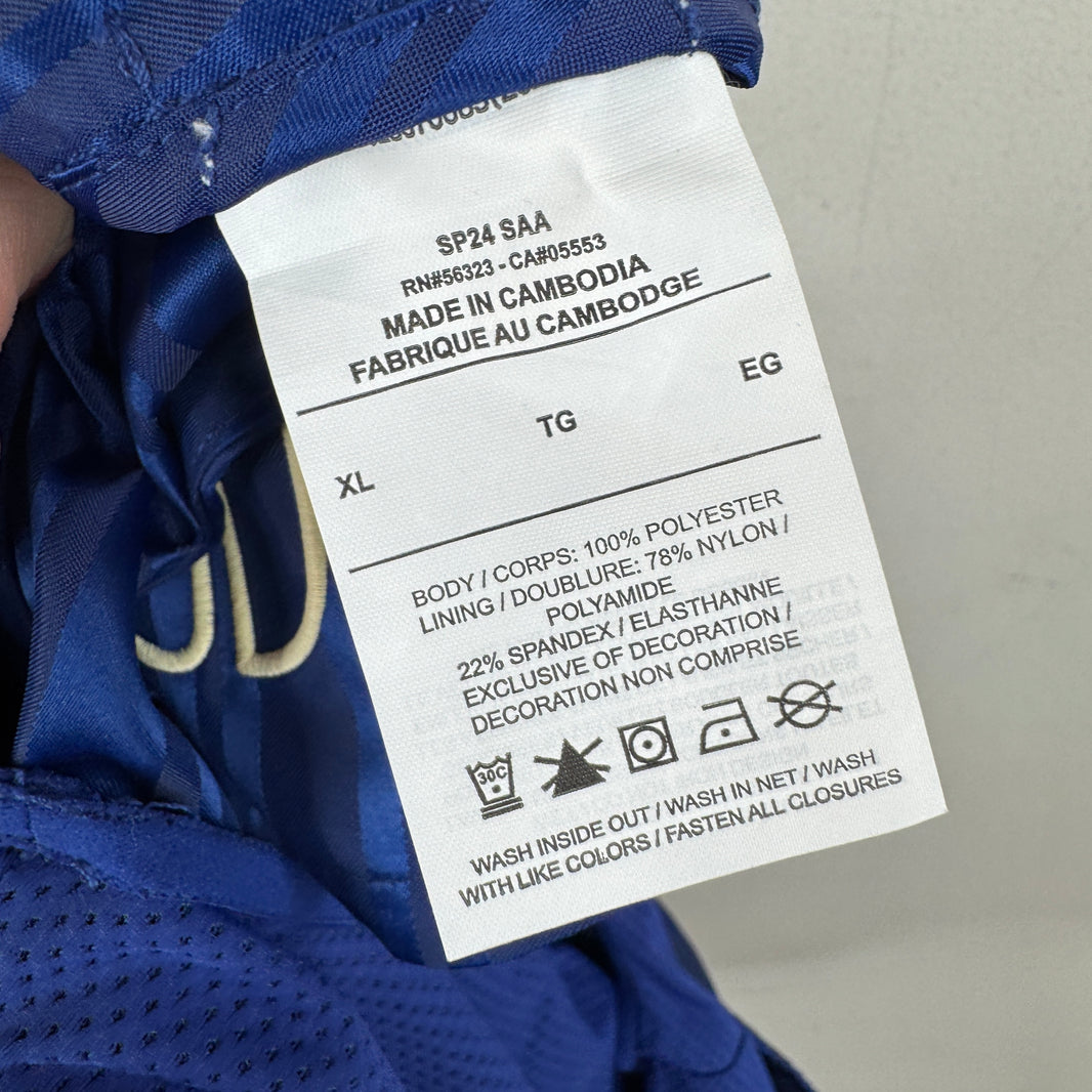 Bode Nike Blue Striped Swim Trunks