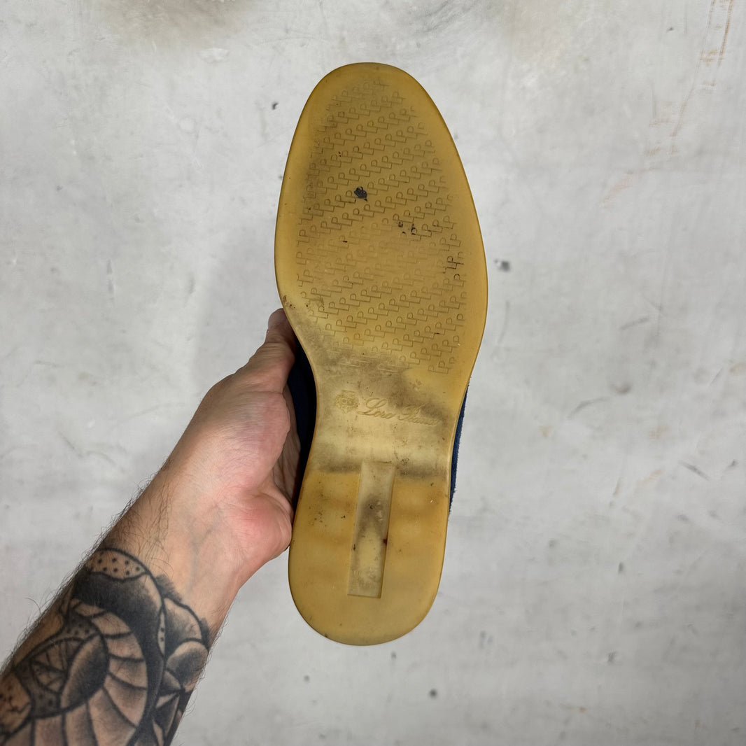 Loro Piana Navy Summer Walk Loafers