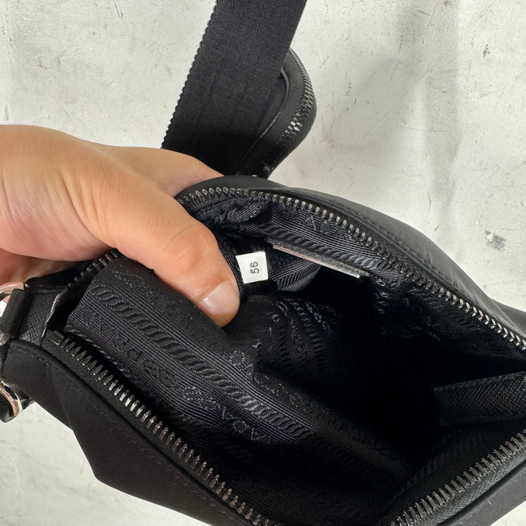 Prada Renylon Large Pocketed Messenger Bag