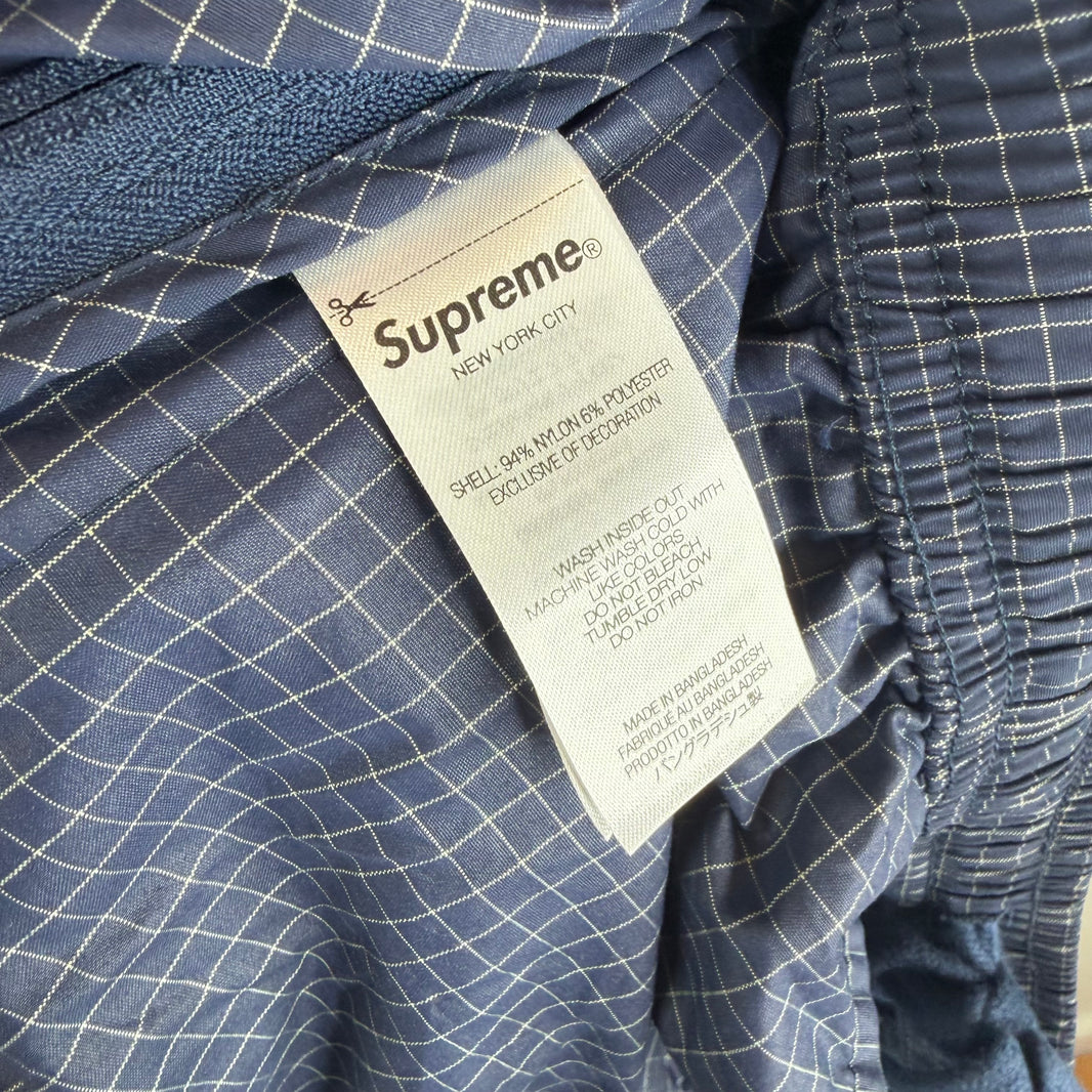 Supreme Navy Grid Trackpants