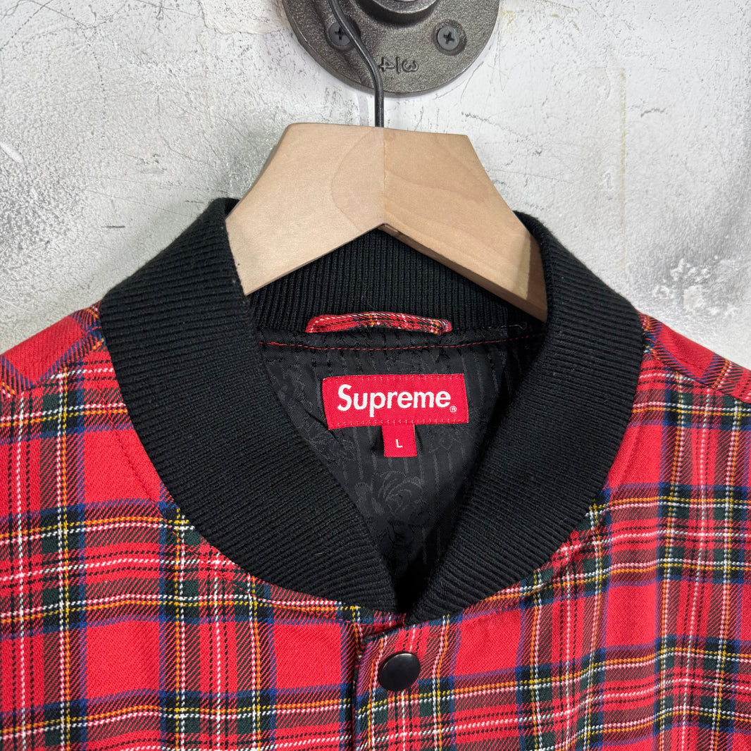 Supreme Plaid Snap Button Jacket