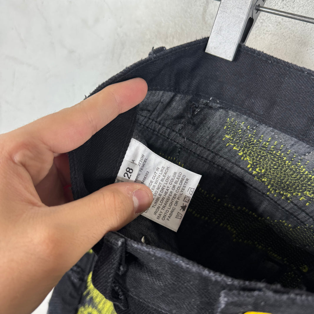 Endless Denim Yellow Stitch Repaired Denim