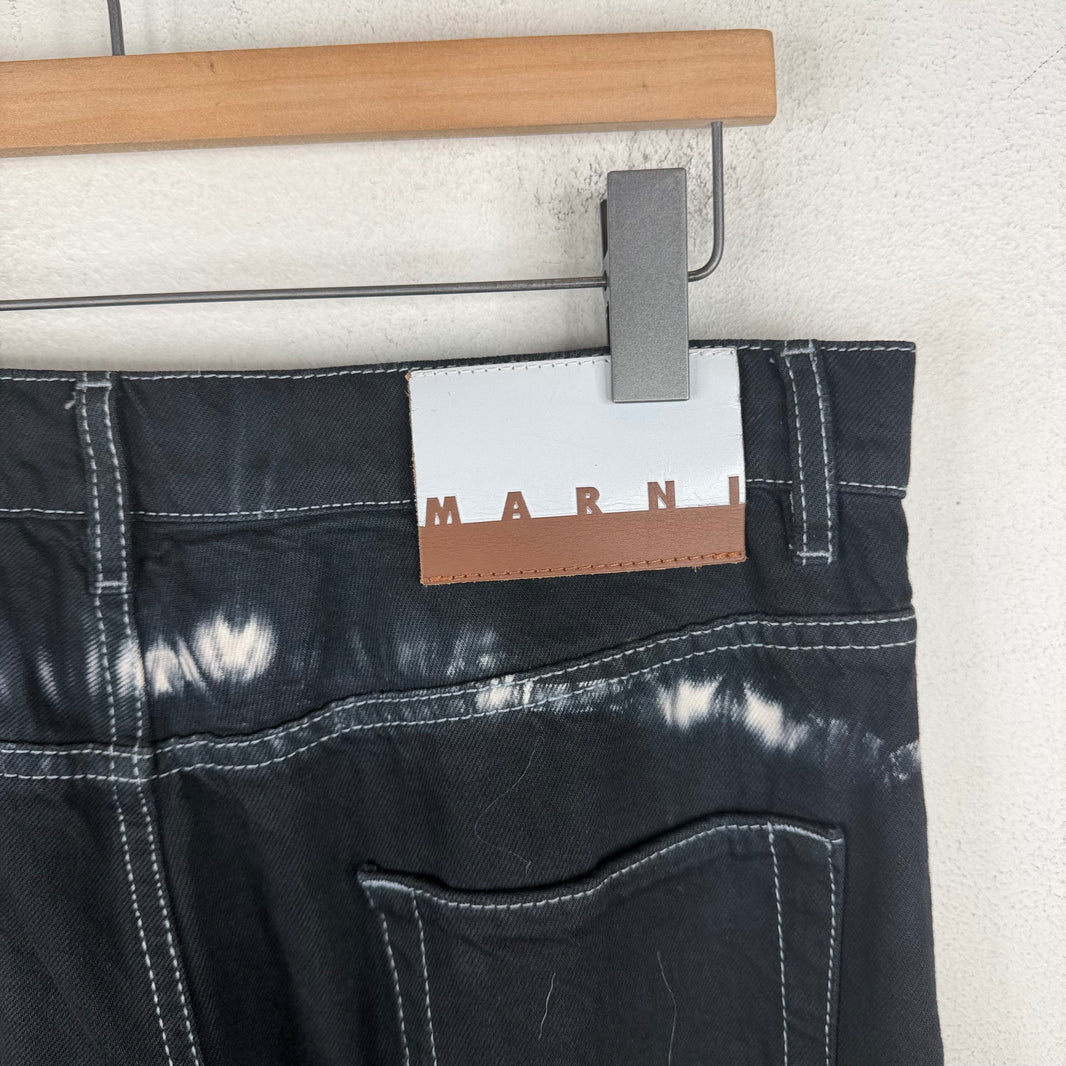 Marni Tie-Dye Black Jeans