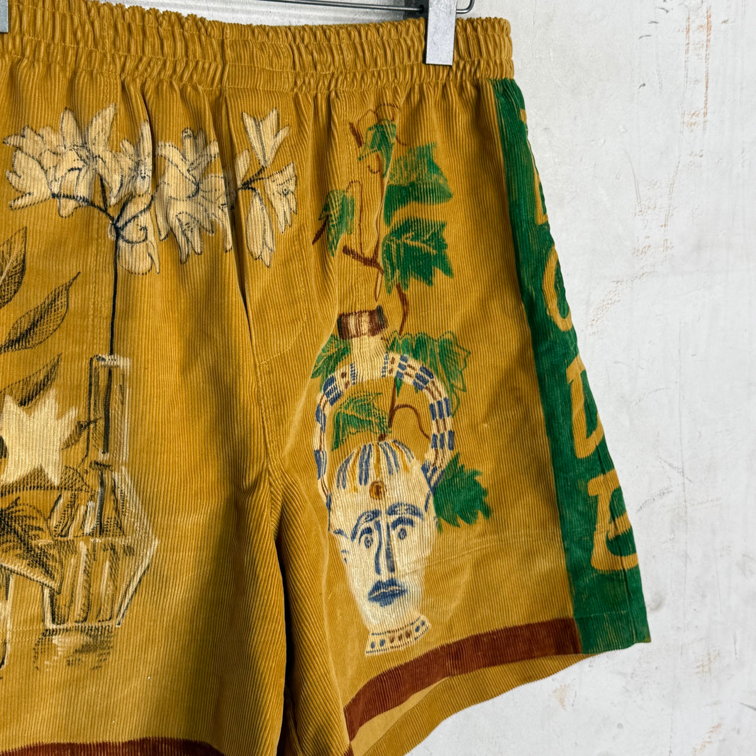 Bode Lemon Cord Shorts