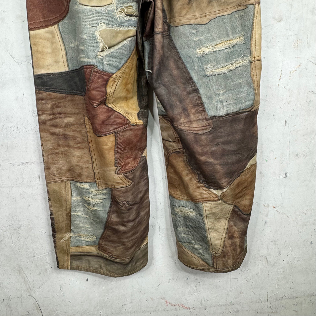 Acne Studios Trompe Leather Baggy Jeans