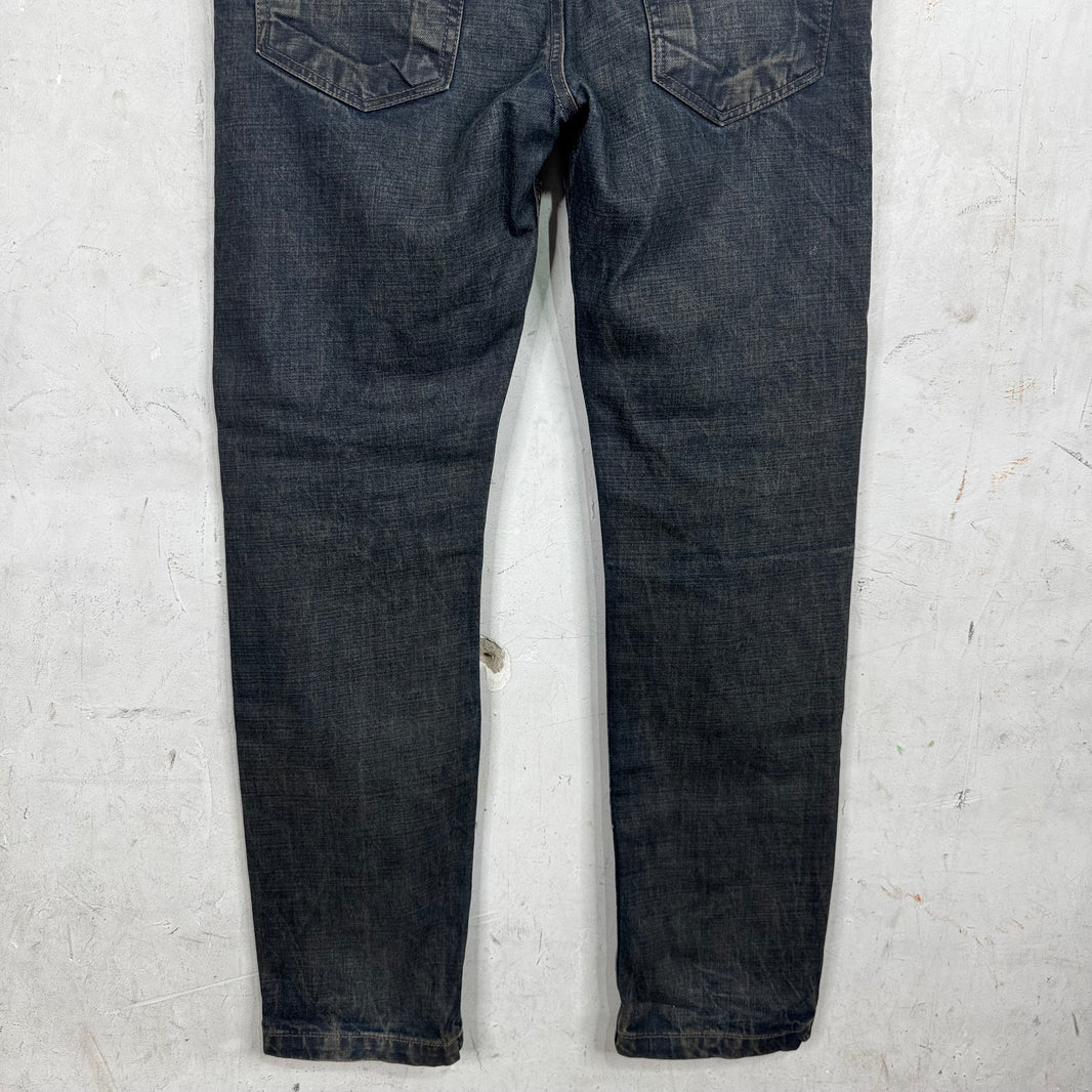DRKSHDW Waxed Distressed Berlin Cut Jeans