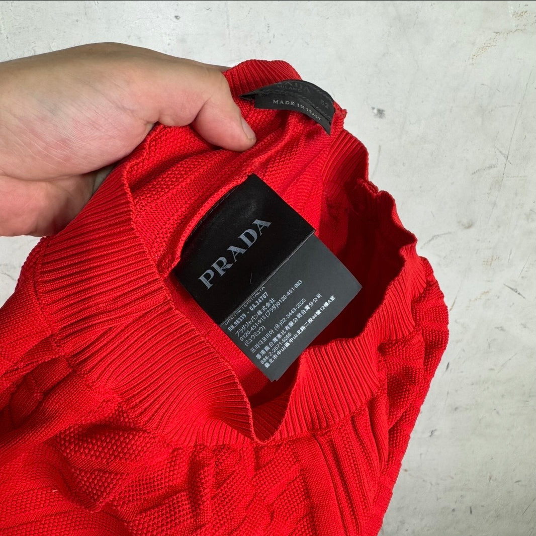 Prada Red Knit Pants
