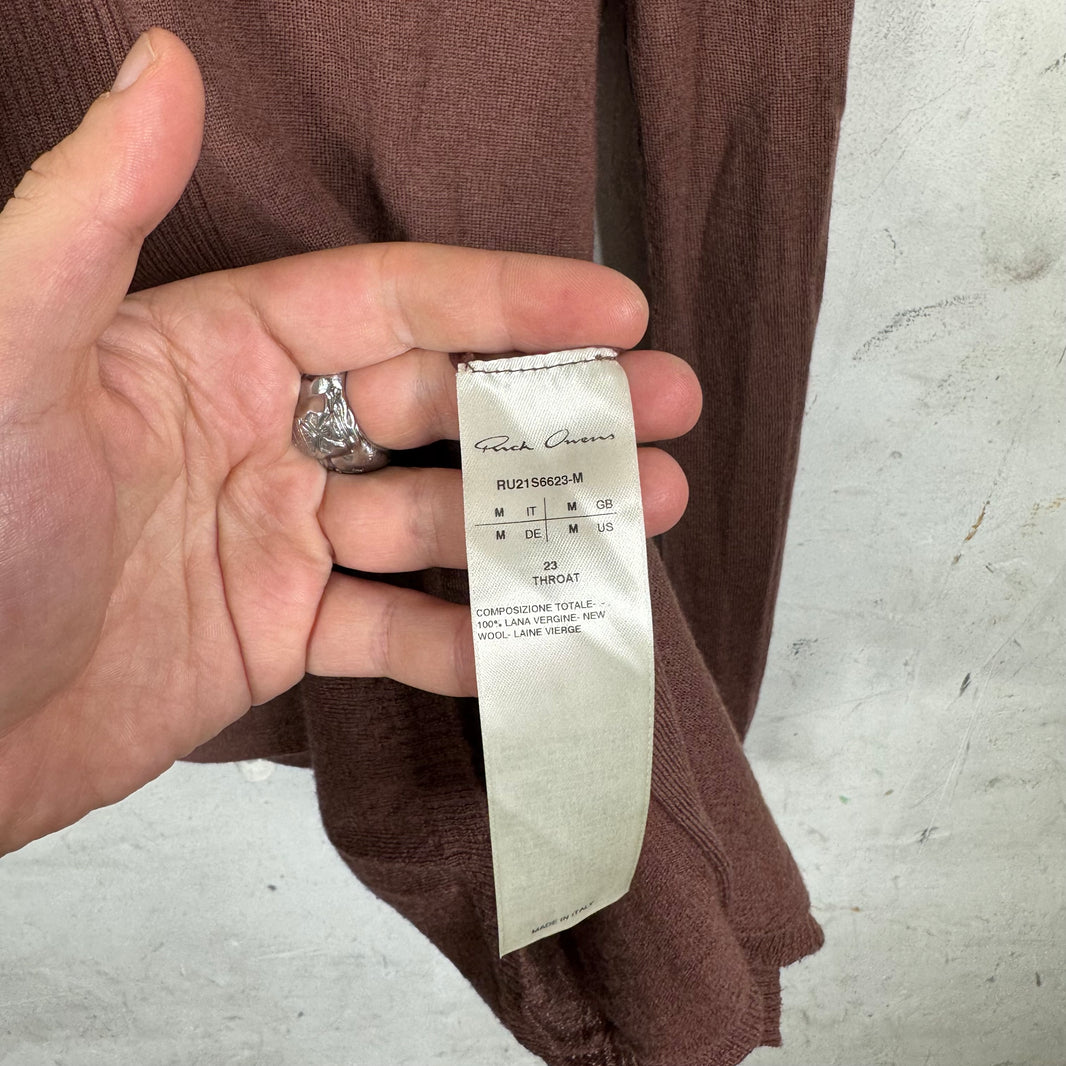 Rick Owens Phlegethon Thin Wool Knit Hoodie