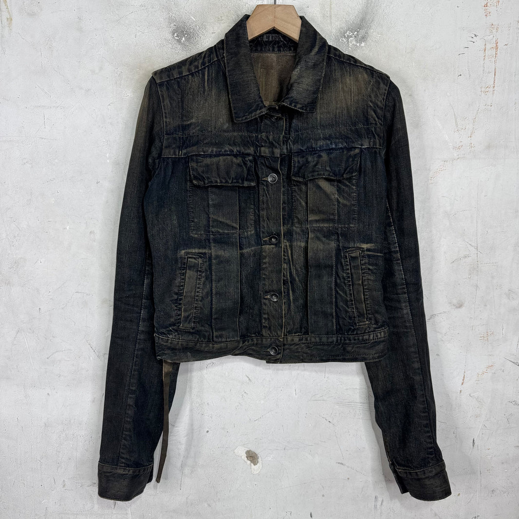 Rick Owens Olmar & Mirta Mudded Denim Jacket