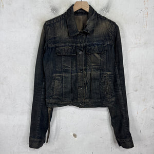 Rick Owens Olmar & Mirta Mudded Denim Jacket