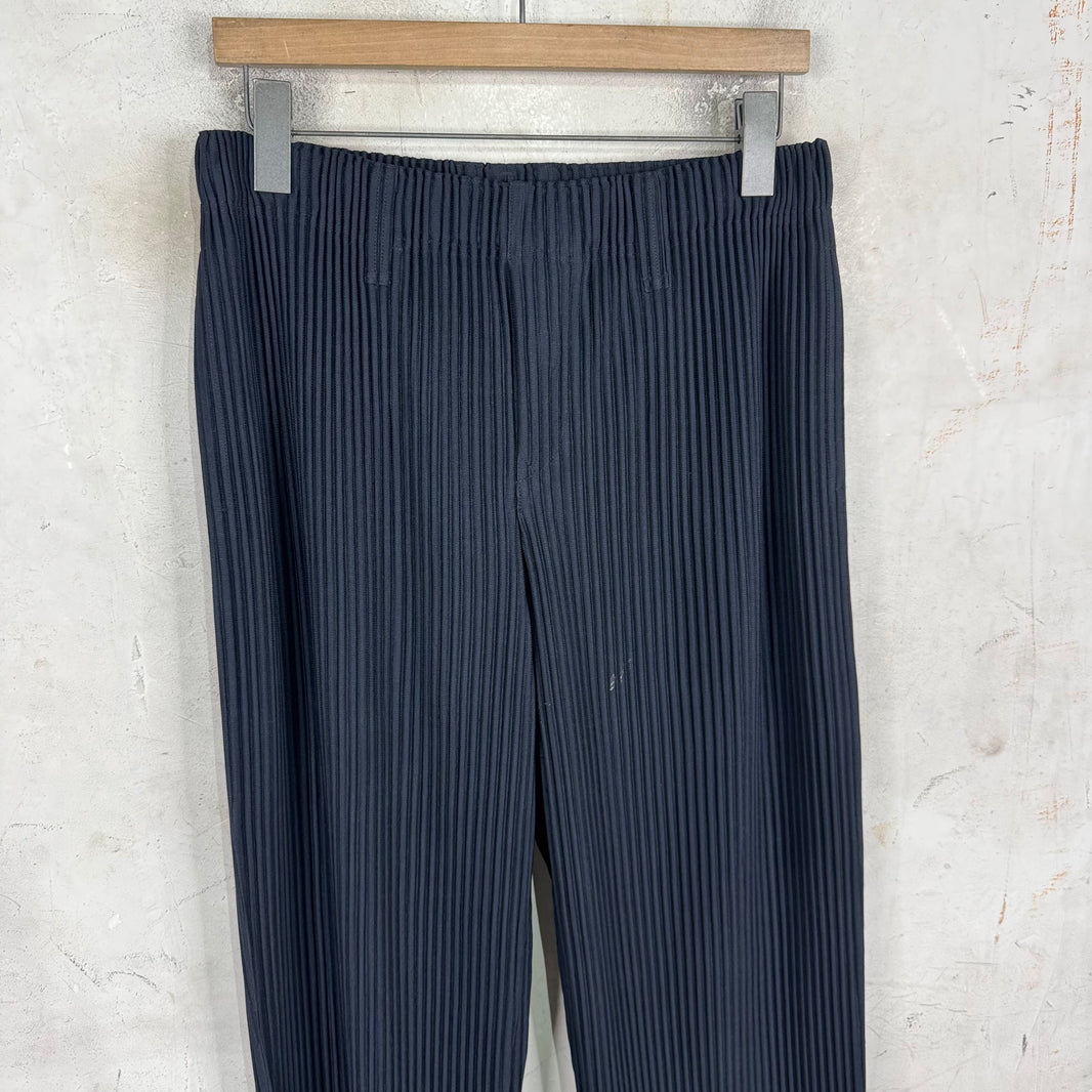 Issey Miyake Dark Navy Pleated Trousers