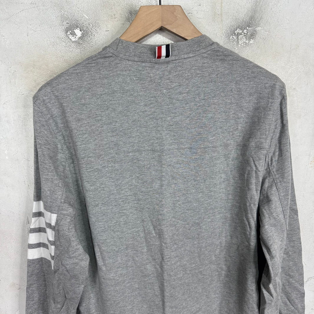 Thom Browne Striped Sleeve Paneled LS T-Shirt