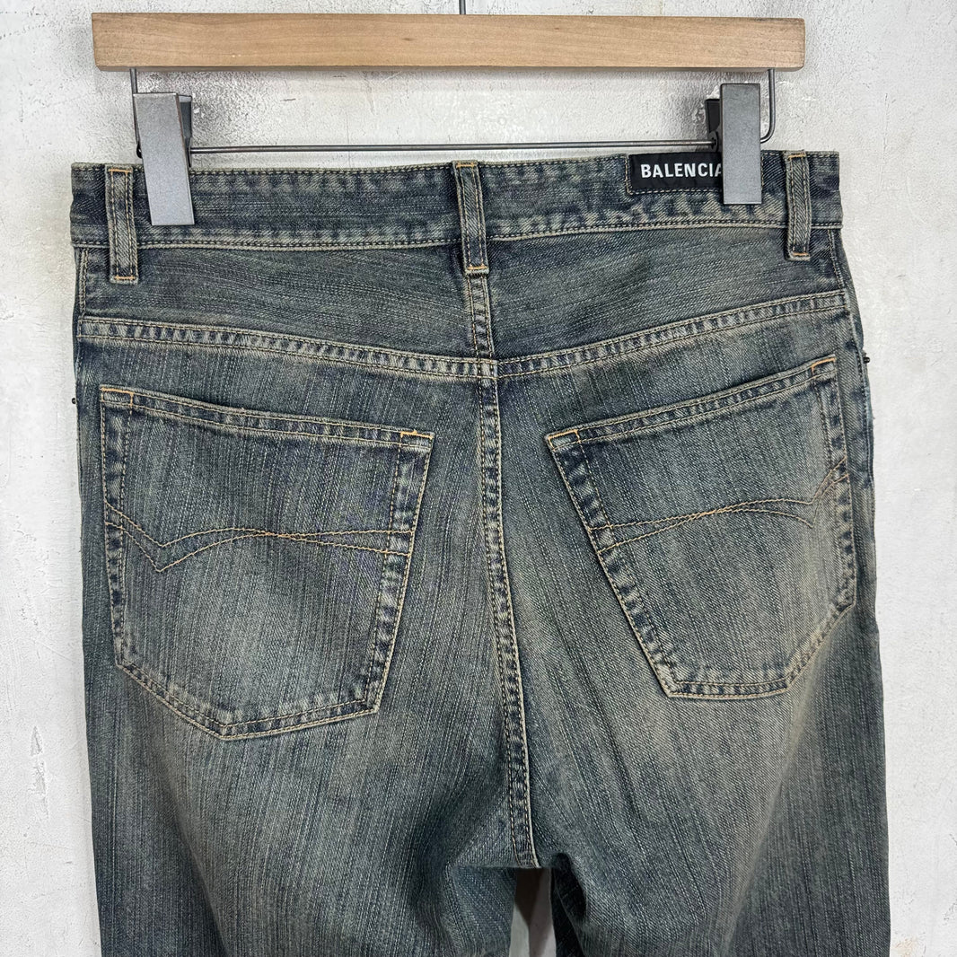 Balenciaga Indigo Wash Flared Jeans