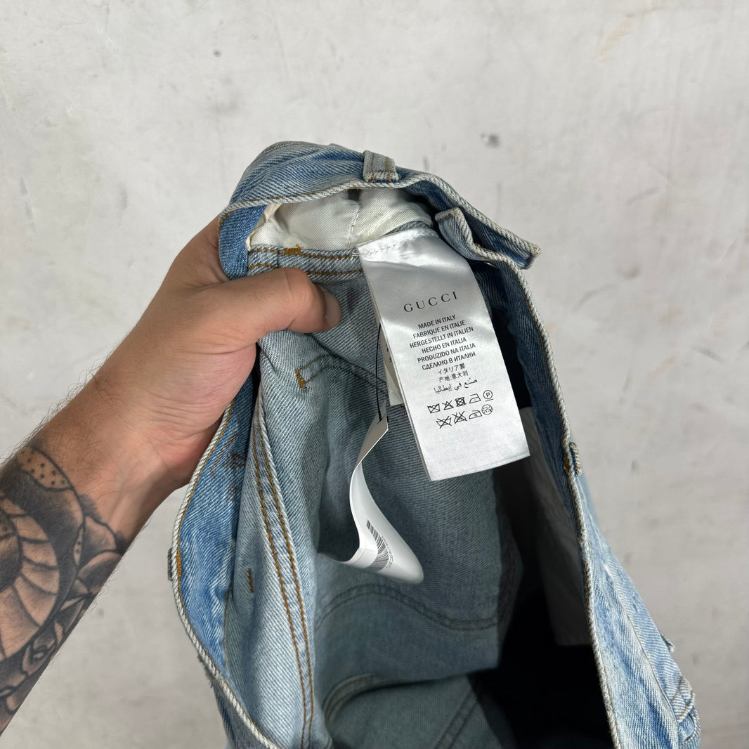 Gucci Release Hem Distressed Jeans