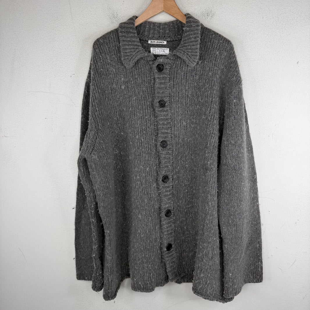 Our Legacy Gray Wool Blend Big Cardigan