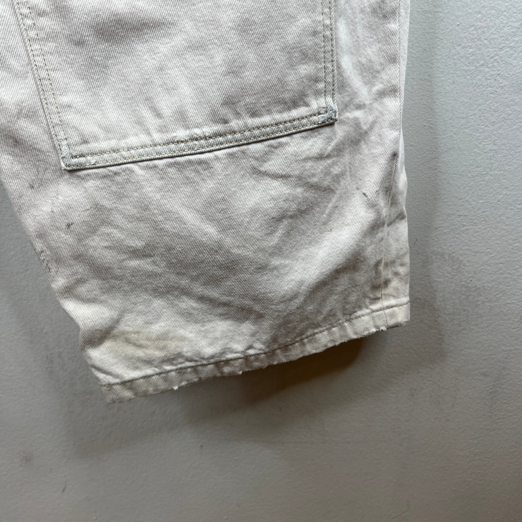 Balenciaga White Denim Convertible Cargo Pants