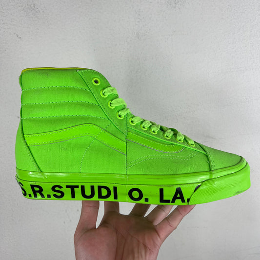 SR Studio Clash The Wall Green Vans Sk8 High Sneakers