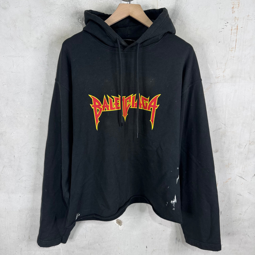 Balenciaga Metal Cropped Hoodie