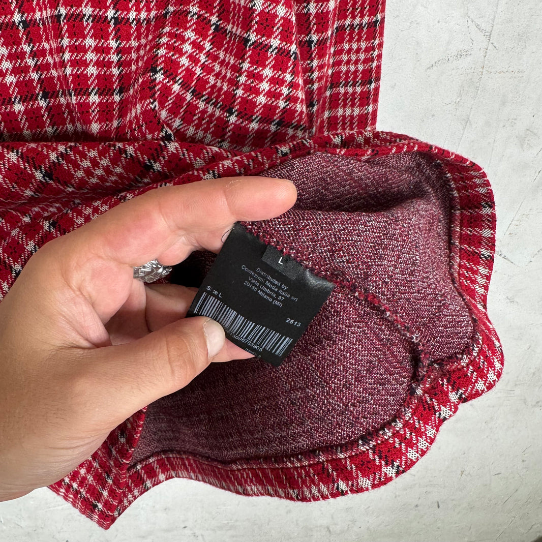 Calvin Klein 205W39NYC 1/4 Zip Plaid Sweater