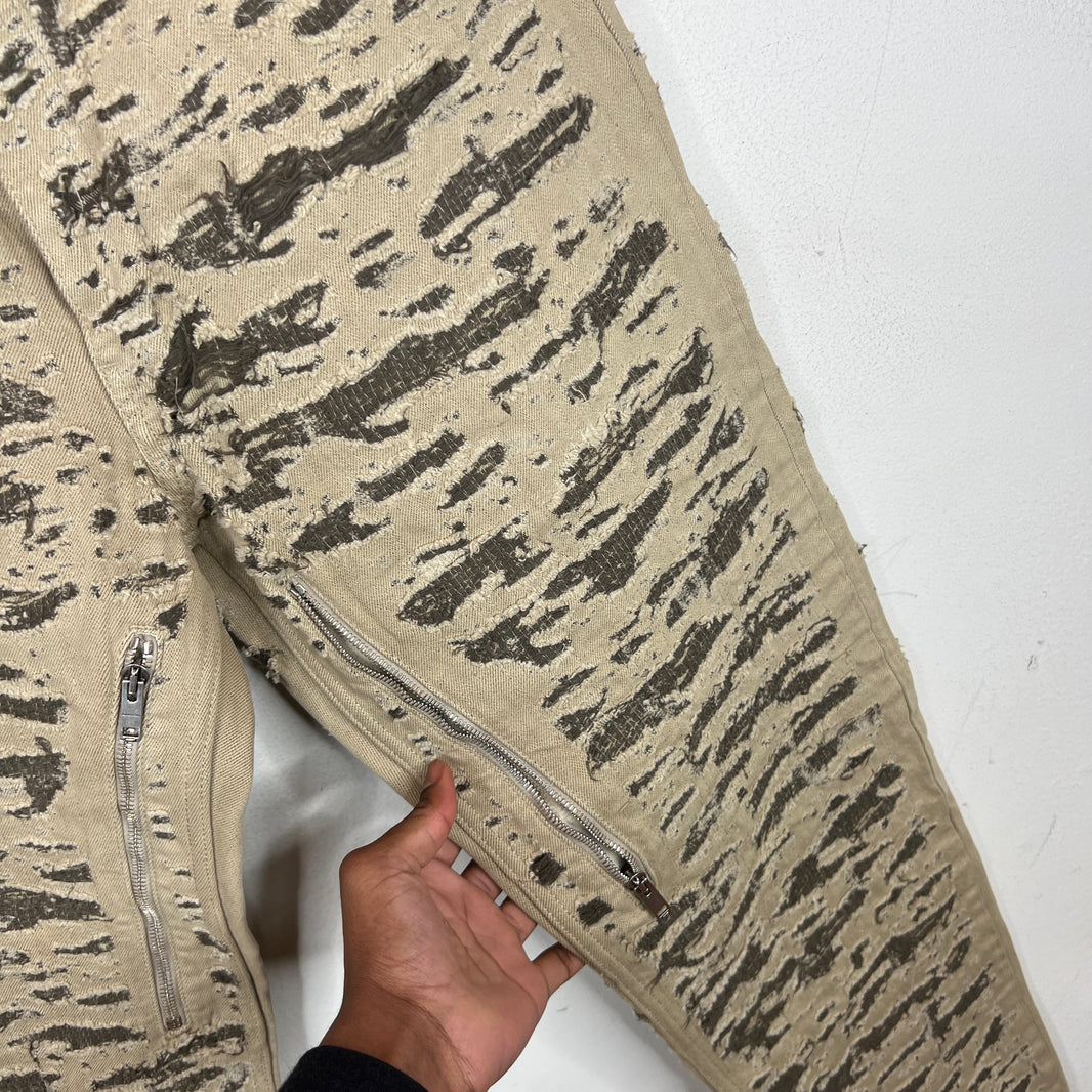 Givenchy Distressed Zipper Denim