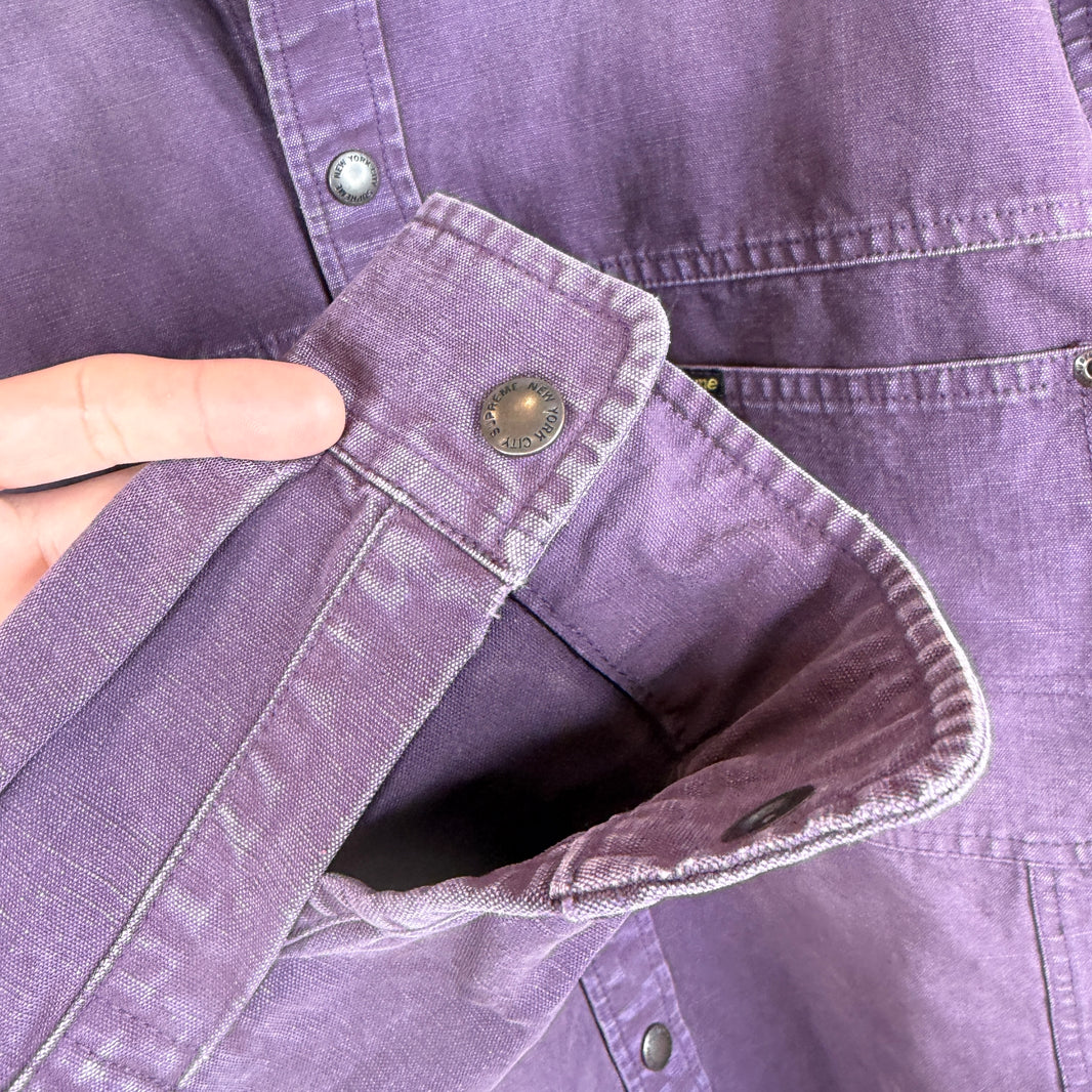 Supreme Purple Snap Button Chore Jacket
